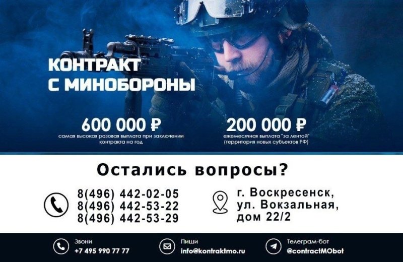 На военную службу по контракту 