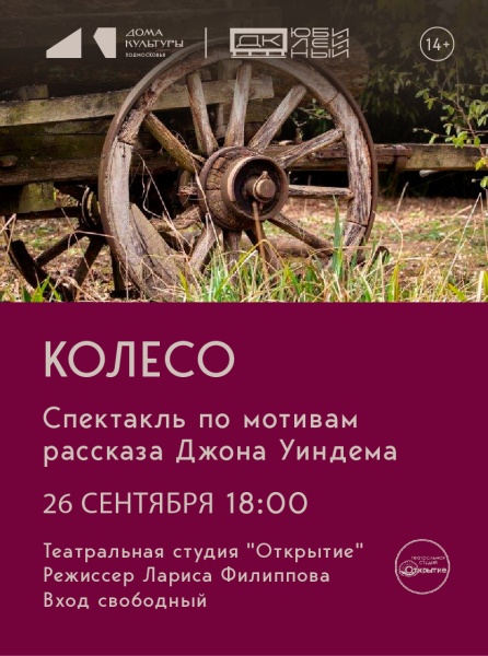 Дворец культуры "Юбилейный" приглашает жителей Воскресенска на спектакль "Колесо".