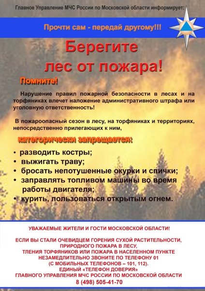 Информация о пожарах 