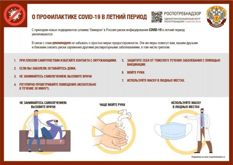 Профилактика COVID-19 - советы Роспотребнадзора