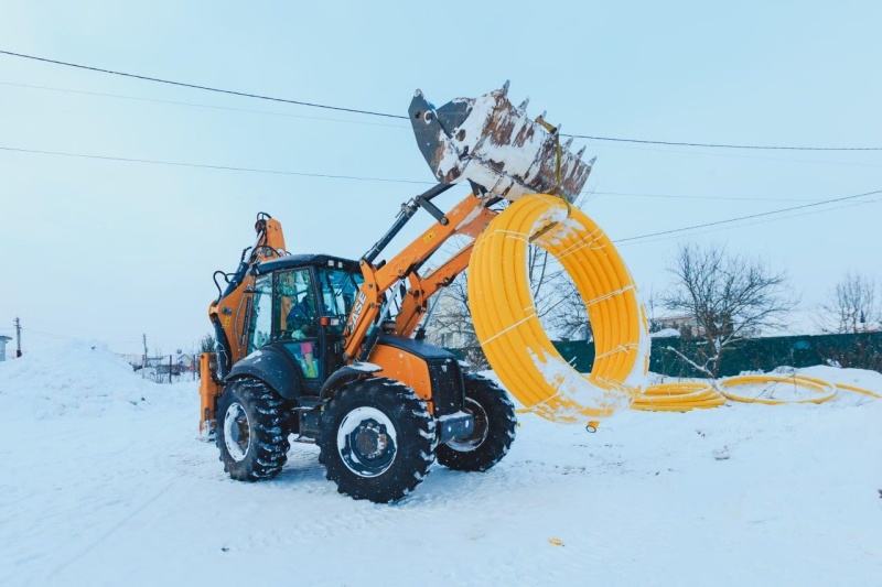 Мособлгаз ведет строительные работы в деревне Ильино городского округа Воскресенск 