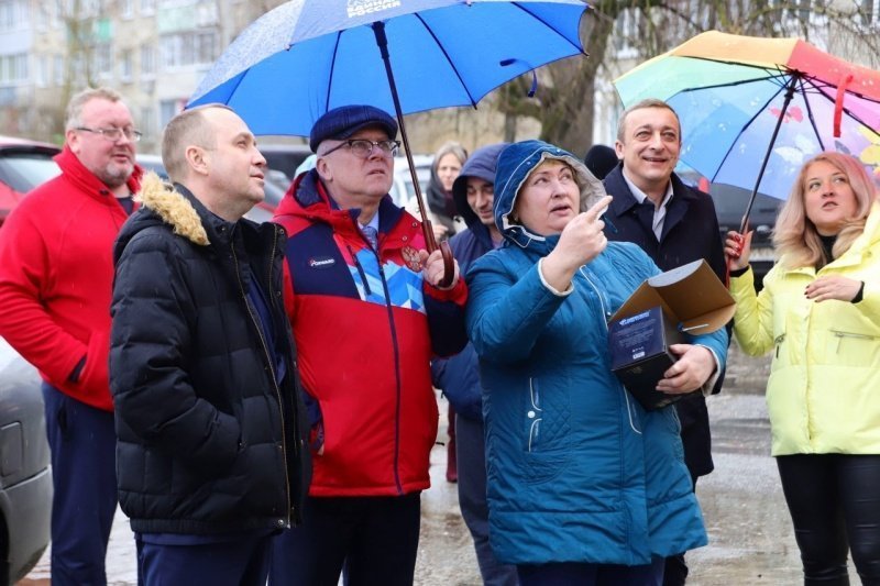 На встрече с жителями 