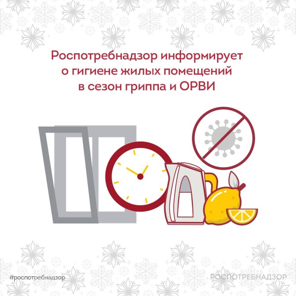 Роспотребнадзор информирует о гигиене жилых помещений в сезон гриппа и ОРВИ