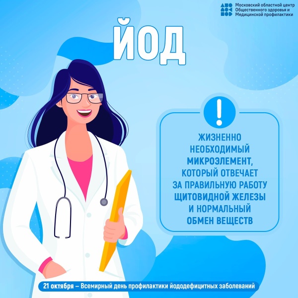 21 октября – Всемирный день профилактики йододефицита