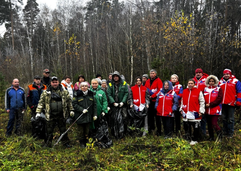 В Воскресенске прошел субботник в лесу